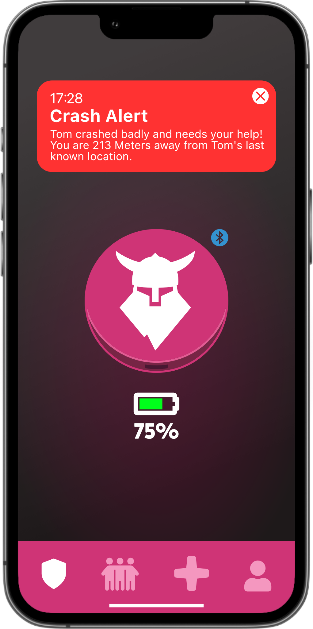 Melding van val in Tocsen App
